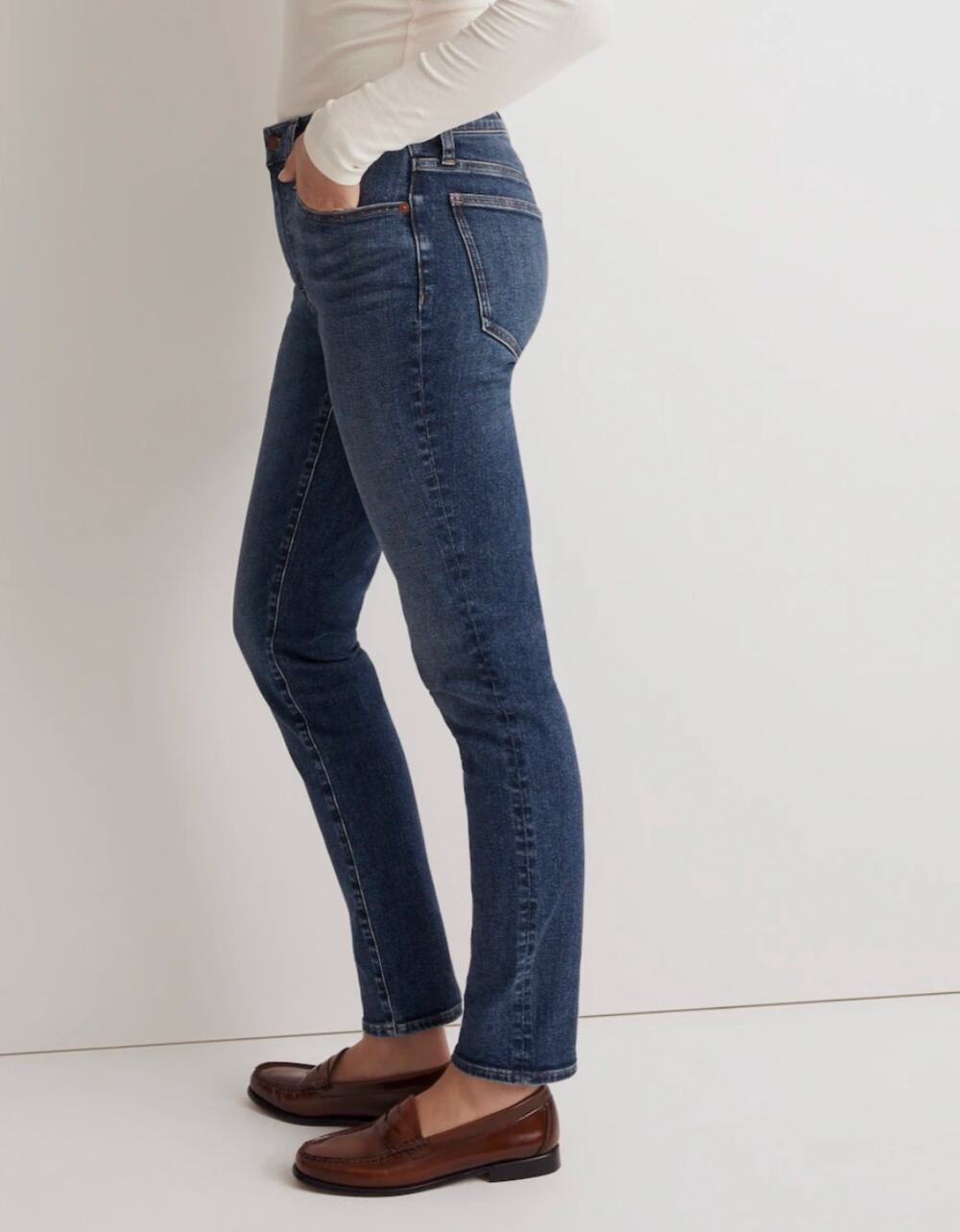 Madewell The Mid-Rise Perfect Vintage Jeans in Deming Wash Blue Size 31
